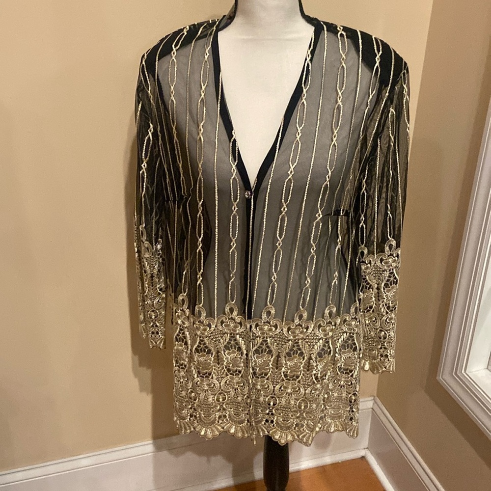 FASHQUE Size L Beautiful Embroidered Jacket